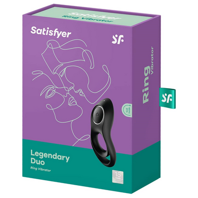 Satisfyer Legendary Duo | Penis Ring | 12 Vibration Programs | Waterproof (IPX7) | Rechargeable Battery | Skin-Friendly Silicone