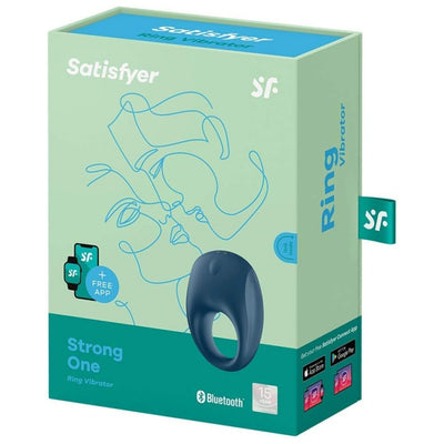 Satisfyer Strong One Connect App| Penis Ring | Vibrating Cock Ring | Couples Sex Toys | Additional Clitoral Stimulation | Waterproof (IPX7) | Rechargeable Battery | Skin-Friendly Silicone
