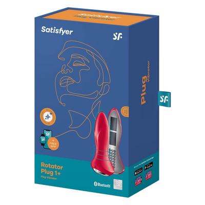 Satisfyer Rotator Plug 1+ Anal Vibrator with App Control - Vibrating Anal Sex Toy, Butt Plug, Prostate Stimulator Toys, Anal Dildo with Rotating Base - Waterproof, Rechargeable (Red)