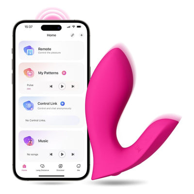 LOVENSE Flexer Wearable Panty Vibrator, App Remote Control Butterfly Vibrator for Women Pleasure, Rechargeable Clitoral G Spot Stimulator, Bluetooth Adult Sex Toys for Couples Play