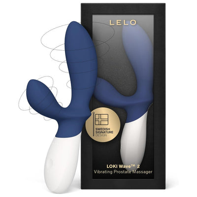 LELO Loki Wave 2 Vibrating Male Prostate Massager Anal Sex Toys with 12 Pleasure Settings Vibrating Anal Plug for Men, Male Sex Toys, Anal Sex Toys with Waterproof Design, Male Sex Toy, Base Blue