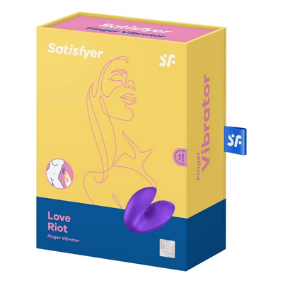 Satisfyer Love Riot Vibrator Sex Toy | Adult Toys for Women | Best Clitoris Finger Vibrator | Vibrating Sexual Pleasure Device | Stimulation Vibrators | Woman Sextoy (Purple)
