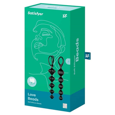 Satisfyer Love Beads | Anal Play | 2 Sensual Structures | Ideal for Beginners and Training | Waterproof (IPX7) | Skin-Friendly Silicone