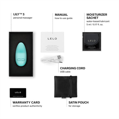 LELO Lily 3 Mini Vibrator for Women Discreet Vibrator Mini Bullet Vibrator with 10 Pleasure Settings Waterproof Vibrator Design, Polar Green