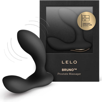 LELO Bruno Prostate Massager Male, Vibrating Butt Plug, Anal Sex Toy, Male Vibrator, Anal Massager, Anal Vibrator with Dual Motors and 6 Vibration Settings, Vibrating Anal Plug, Black