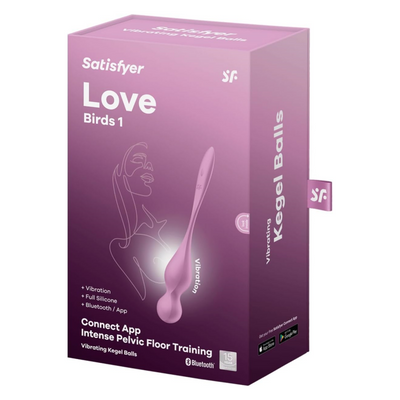 Satisfyer Love Birds 1 Connect App |Vibrating Kegel Balls | 78 Grams |Pelvic Floor Strengthening | G-Spot Stimulation| 12 Vibration Settings | Rechargeable Battery | Skin-Friendly Silicone (Pink)