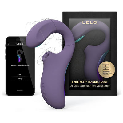 LELO Enigma Double Sonic Female Triple Stimulation Massager with Bluetooth App, 8 Pleasure Settings and 2 Extra Modes, Rabbit Sex Toy, Vaginal Vibrators, Cyber Purple