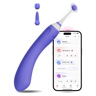 LOVENSE Hyphy G Spot Vibrator for Clitoris Vagina Dual Stimulator, 3 Attachments Mini Nipple Massagers for Female, Small Vibrator Sex Things for Women Pleasure, Waterproof Vibrating Sex Toys