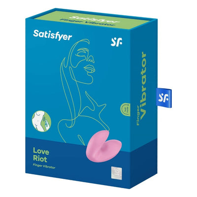 Satisfyer Love Riot Vibrator Sex Toy | Adult Toys for Women | Best Clitoris Finger Vibrator | Vibrating Sexual Pleasure Device | Stimulation Vibrators | Woman Sextoy (Pink)