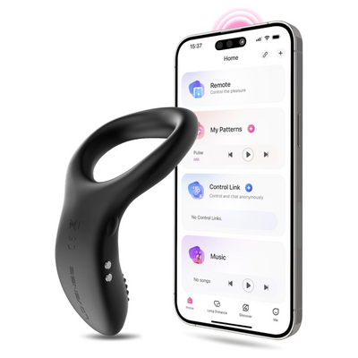 LOVENSE Diamo Vibrating Penis Ring, Cock Ring for Men, Prostate Massager, Long Distance Bluetooth Remote Reach with Music Sync, Partner & App Control, Male Sex Toys