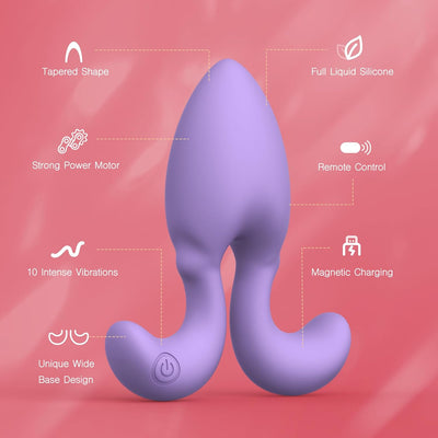 Tracy's Dog Vibrating Butt Plug with Remote Control, Anal Vibrator for Women Men and Couples, Adult Sex Toys for G Spot Anal Stimulation, Full Silicone Soft Anal Plug with 10 Vibrations