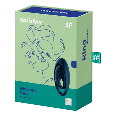 Satisfyer Glorious Duo Cock Ring - Vibrating Penis and Testicle Ring for Longer, Harder, Stronger Erections, Erection Enhancing Penis Ring Plus Vibration - Waterproof, Rechargeable
