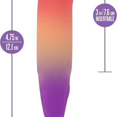 Blush 4.75" Dolphin Dreams Silicone Bullet Vibrator for Women, USB Chargeable Clitoral Nipple Stimulator, Soft Flexible Adult Sex Toy w/ 10 Vibrating Pulses, IPX7 Pocket Massager for Beginners Couples