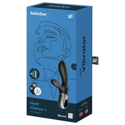 Satisfyer Heat Climax + Connect App Vibrator Sex Toy | Adult Toys For Women | Anal or Vaginal Vibrator | Vibrating Sexual Pleasure Device | Stimulation Vibrators | Female Wellness Tools | Woman Sextoy