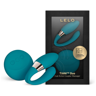 LELO TIANI Duo Couples Vibrator for Men and Women with 2 Powerful Motors and 8 Vibrations Settings, Completely Waterproof Adult Sex Toys for Couples, Sex Toys for Her, Vibrator for Couples, Blue
