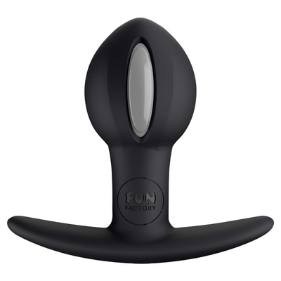 Fun Factory Sex Toys | Butt Plug 'B-Balls Uno' Anal Sex Toys | Anal Toy with Rotating Inner Balls Anal Plug (UNO Black/Grey)