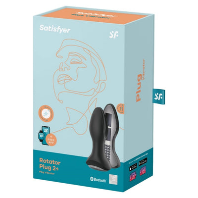Satisfyer Rotator Plug 2+ Connect App | Anal Vibrator | Unisex | Waterproof (IPX7) | Rechargeable Battery | Skin-Friendly Silicone