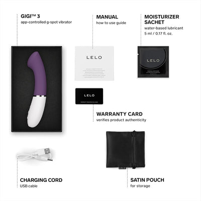 LELO Gigi 3 App-Controlled G-Spot Vibrator for Women with 8 Pleasure Settings, Female Vibrator, Sex Toy, Adult Toy (Plum)