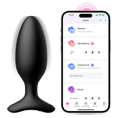 LOVENSE Hush 2 Vibrating Butt Plug 1.75", Silicone Anal Vibrator for Men with Remote Control, Waterproof and Rechargeable Big Plug Vibration Machine for Women, Adult Anal Plug Sex Toys for Couples