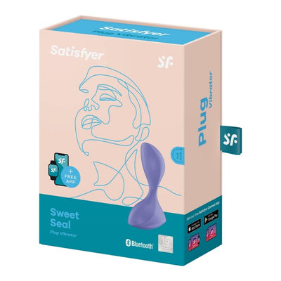 Satisfyer Sweet Seal Connect App | Vibrating Anal Plug | 12 Vibration Programs | Unisex | Rechargeable | Waterproof (IPX7) | Skin-Friendly Silicone (Violet)