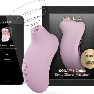 LELO SONA 3 Cruise Female Sonic Massager, Sucking Vibrator Women Sex Toys with Bluetooth App, 12 Settings and Sonic Waves, Adult Sex Toy for Women, Female Vibrators, Suction Vibrator Toys, Soft Pink