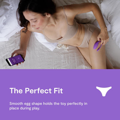We-Vibe Jive Lite Wearable Panty Vibrator for Women | Discreet App Control G Spot Massager | Long Distance Adult Sex Toys with 10 Intensity Levels | Egg Vibrators Gifts for Female Couples | Purple