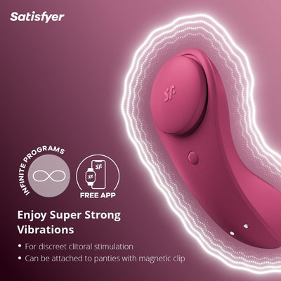 Satisfyer Sexy Secret Connect App Vibrator Sex Toy | Adult Toys for Women | Panty Vibrator + APP | Vibrating Sexual Pleasure Device | Stimulation Vibrators | Female Wellness Tools | Woman Sextoy