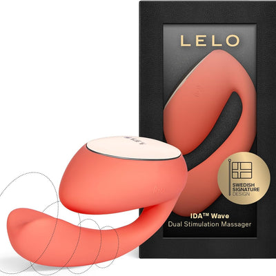 LELO IDA Wave Dual App-Controlled Vibrator with 2 Powerful Motors and 10 Vibration Settings - Remote Control Sex Toy for Women and Couples, Coral Red