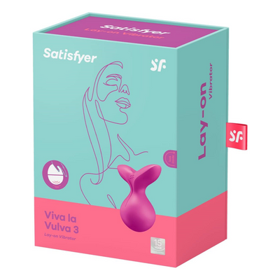 Satisfyer Viva la Vulva 3 Vibrator Sex Toy | Adult Toys for Women | Lay-on Vibrator with 12 Vibration Modes | Vibrating Sexual Pleasure Device | Stimulation Vibrators (Violet)