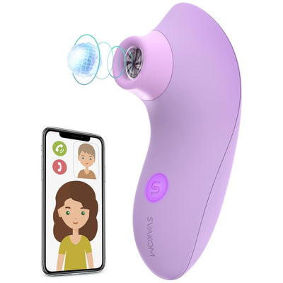 Rose Sex Toy Sucking Vibrators - SVAKOM Pulse Pure Rose Sucker APP Remote Interactive Female Vibrator with 5 * 5 Suction - Clitoral Stimulator Dildo Personal Massager Adult Toys for Women Pleasure