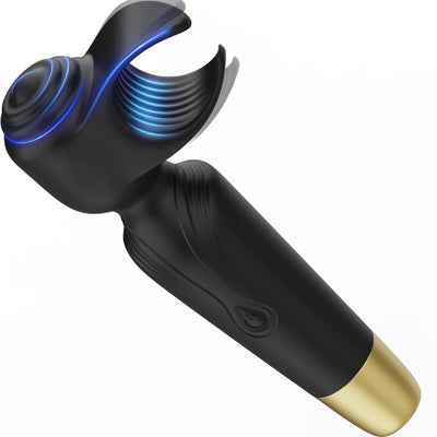 Tracy's Dog Wand Vibrator for Men and Couple, 2 in 1 Powerful Male Sex Toys Stroker for Glans Massage, Clitoris Stimulation for Partner Play, Adult Toys for Penis Clitoral Stimulation