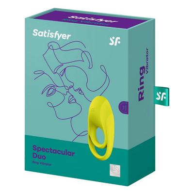 Satisfyer Spectacular Duo | Ring Vibrator | Cock Ring | 12 Vibration Programmes | Waterproof (IPX7) | Rechargeable Battery | Skin-Friendly Silicone
