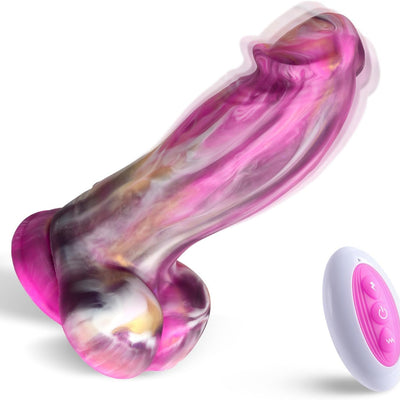 Tracy's Dog Realistic Dildo Vibrator Sex Toys, 8.66" Thick Dildos with 8 Powerful Vibration, Adult Toys Big Dildo for G Spot Vagina Anal Sex Stimulation, Lifelike Penis Adult Sex Toys with Climax Mode