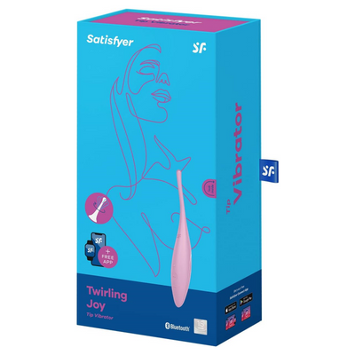 Satisfyer Twirling Joy Connect App Vibrator Sex Toy | Adult Toys for Women | Tip Vibrator + APP | Vibrating Sexual Pleasure Device | Stimulation Vibrators | Woman Sextoy (Pink)