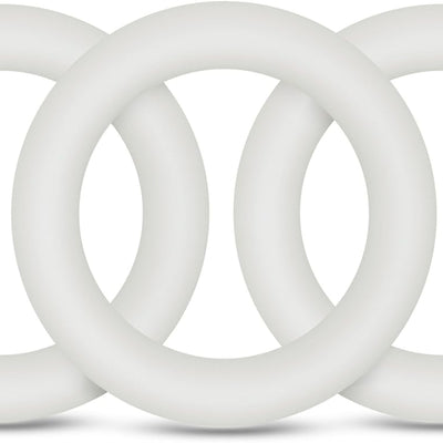 Blush Novelties - Blush Performance VS2 Glow in The Dark Puria Silicone Penis Cock Ring Set - 3 Pc of Erection Enhancing C-Rings - 1.25" Diameter - Cock Rings, Stretchy Male Enhancement Sex Toy