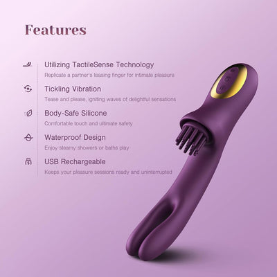 Tracy's Dog Come-Hither Clitoral Tickling Rabbit Vibrator - Women Sex Toys for G Spot Clit Nipple Stimulation - Adult Toys for Female Couples Pleasure Vibrating Dildo with 10 x 6 x 7 Modes (Elatia)