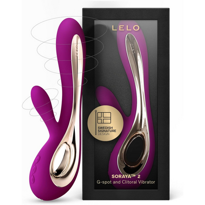 LELO Soraya 2 Rabbit Vibrator for Women Rabbit Sex Toy Massager for Clitoral and G Spot Pleasure, Waterproof & Wireless Toys for Her Adult Pleasure, Deep Rose
