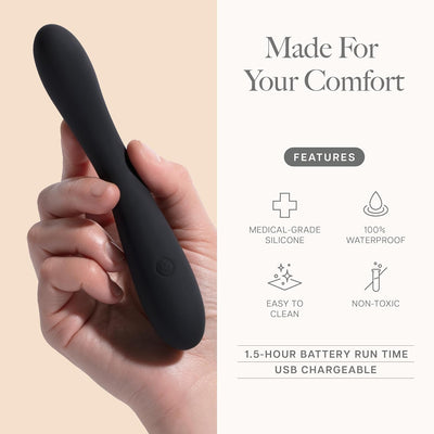 Ava ARC G-Spot Vibrator | 100% Waterproof Body Safe Silicone | The only Sex Toy You Will Ever Need! | Clitioral Adult Sex Toys & Finger Vibrators | Rechargable Vibrators for Women by Women - Black