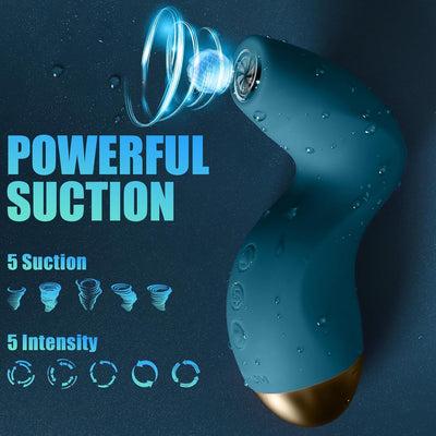 Clitoral Sucking Sex Toy for Woman - SVAKOM Pulse Pure Clit Stimulator Nipples Sucker with 5 Modes 3 Intensity - Rose Toy Personal Massager Vibrator Adult Sensory Toys & Games
