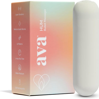 Ava Bullet HUM Vibrators for Women | Mini Vibrator Sex Toys | Clitoris Vibrator | Personal Massager | Waterproof Vibrators | Adult Toys | Gifts for Women | Bullet - Off White