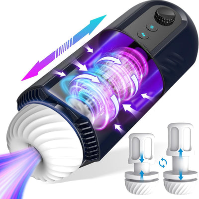 Male Masturbator Sex Toys for Men - SVAKOM Automatic Thrusting Squeezing Male Toy with One-Key Orgasm & CVT, Penis Trainner Pocket Pussy Sleeve Stroker Male Masterburbater Adult Toy