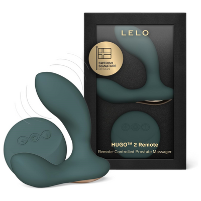 LELO Hugo 2 Remote Prostate Vibrator, Male Sex Toy for Men, Wireless Prostate Massager with Intense Vibrations, Discreet Mens Vibrator, Premium Prostate Toy, Green