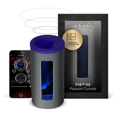 LELO F1S V2 Waterproof Sucking Male Masturbator, Male Sex Toys, Pocket Pussy Men, Sex Toys for Men, Male Masturbators with 4 Vibrating Patterns, Blue