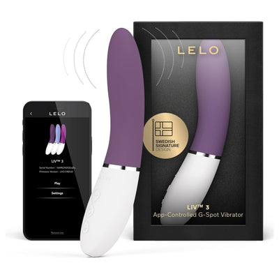 LELO LIV 3 App-Controlled G-Spot Vibrator for Women with 8 Settings, Curved Shape Female Vibrator Sex Toys, Waterproof Vibrator, Personal Vibrators, Adult Toys for Women, Sex Toy for Woman, Blue