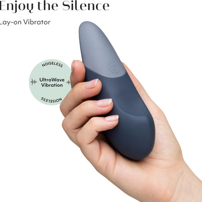 Womanizer Vibe Lay On Clitoris Vibrator for Women | Silent Clit Stimulation Adult Toys | Vibrating Sex Toy | Clitoral Stimulator for Woman with 10 Patterns & Speeds | Waterproof & Rechargeable | Blue