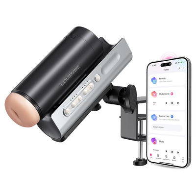 Lovense Solace Pro Automatic Male Masturbator,App Remote Control Thrusting Blowjob Machine with Immersive AI/VR Experience Adjustable Male Stroker Sex Toys for Men Pleasure