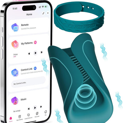 LOVENSE Gush 2 Automatic Male Masturbator Stroker, Vibrating & Oscillating Penis Massager Cock Ring with Endurance Training App Remote Control Vibrator Adult Sex Toys & Games, with Adjustable Buckles