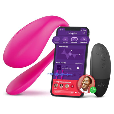 We-Vibe Jive 2 Wearable Panty Vibrator | Egg Vibrator for Women Couples | App & Remote Control G Spot Massager | Discreet Long Distance Adult Sex Toys with 10 Intensity Levels | Waterproof | Pink