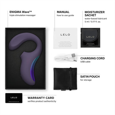 LELO Enigma Wave Triple Stimulation Wireless Vibrator for Women, Clit Sucking Vibrator and G-spot Vibrator with WaveMotion Technology and 8 Vibrating Patterns, Sex Toy with Triple Motor, Purple