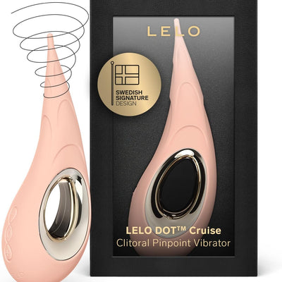 LELO DOT Cruise High Frequency Clitoral Vibrator With Elliptical Motion 8 Pinpoint Vibrator with Cruise Control Technology, Female Sex Toys, Peach Please